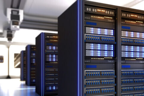 data center with multiple rows fully operational server racksailarge server area e1686099771337
