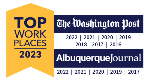 Top Work Places 2023 Badge from the Washington Post and the AlbuquerqueJournal