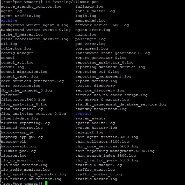 High Availability in an Illumio Environment 3 ls var.logs .illumio pce